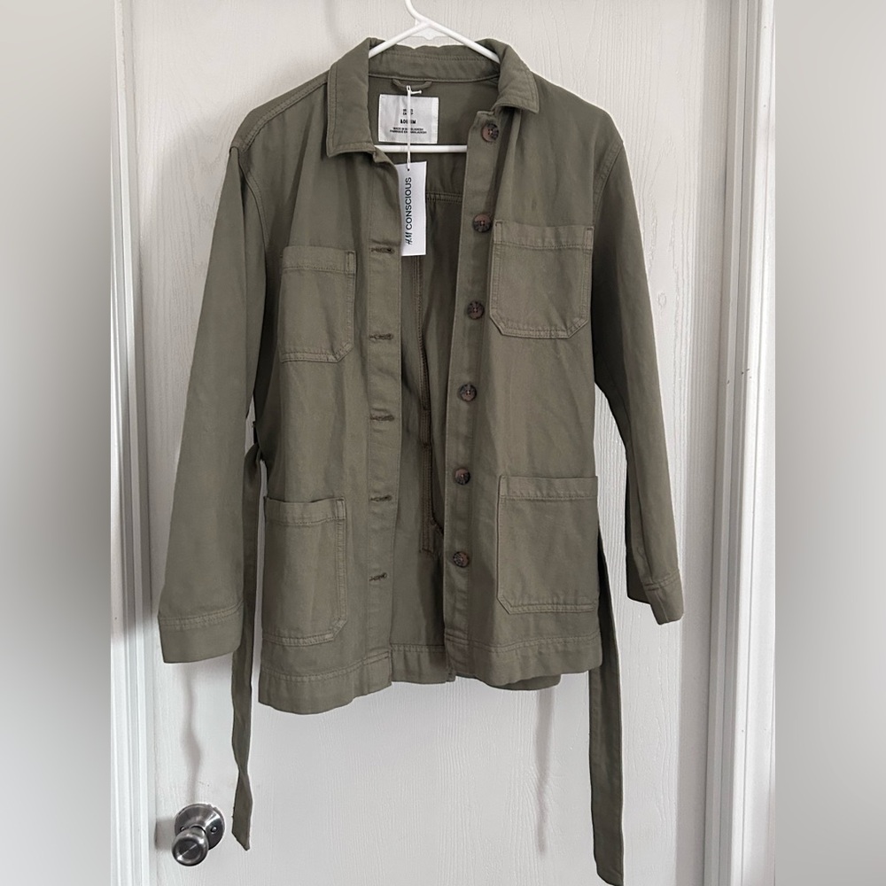 H&M | Olive Khaki Utility Jacket | Size XXS